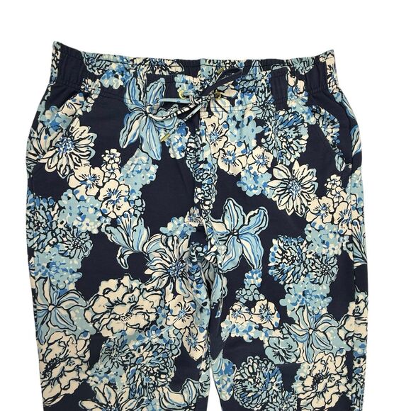 Lilly Pulitzer Blue Floral Track Pants - Picture 3 of 14